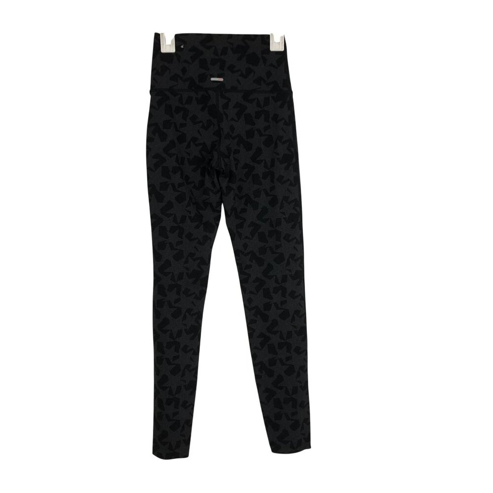 Aerie Leggings High-Waisted Black Printed Star Pattern Chill Play Move S - Picture 7 of 11